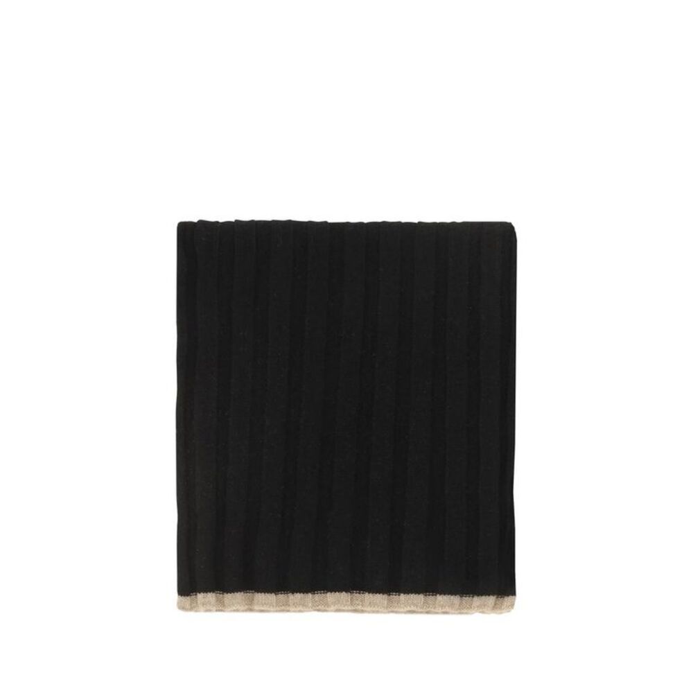 Brunello Cucinelli Black Cashmere Men's Scarf